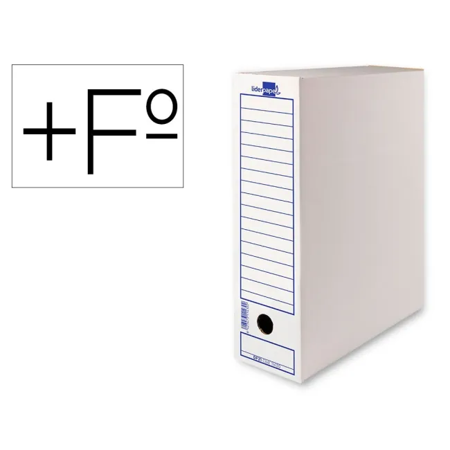 CAJA ARCHIVO DEFINITIVO LIDERPAPEL CARTON 340 G/M2 FOLIO PROLONGADO