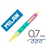 BOLIGRAFO MILAN COMPACT SUNSET RETRACTIL TINTA AZUL PUNTA 1 MM COLO...