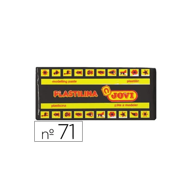 PLASTILINA JOVI 71 NEGRO -UNIDAD -TAMAÑO MEDIANO