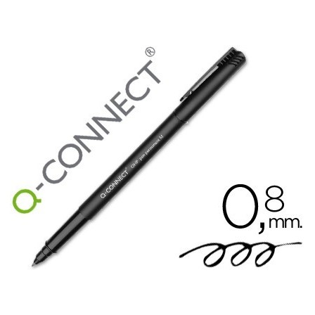 ROTULADOR Q-CONNECT RETROPROYECCION PUNTA FIBRA MEDIA REDONDA 0.8 M...