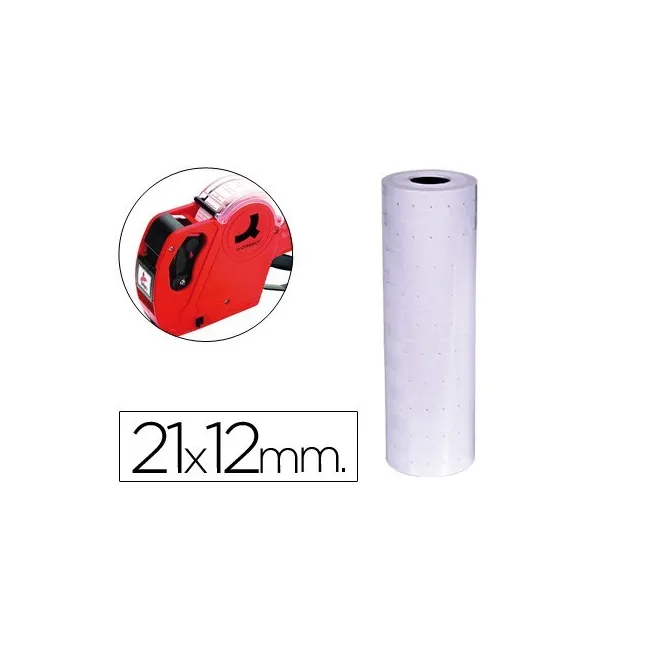 ETIQUETAS Q-CONNECT BLANCA 21 X 12 MM LISA -ROLLO 1000 ETIQUETAS PA...