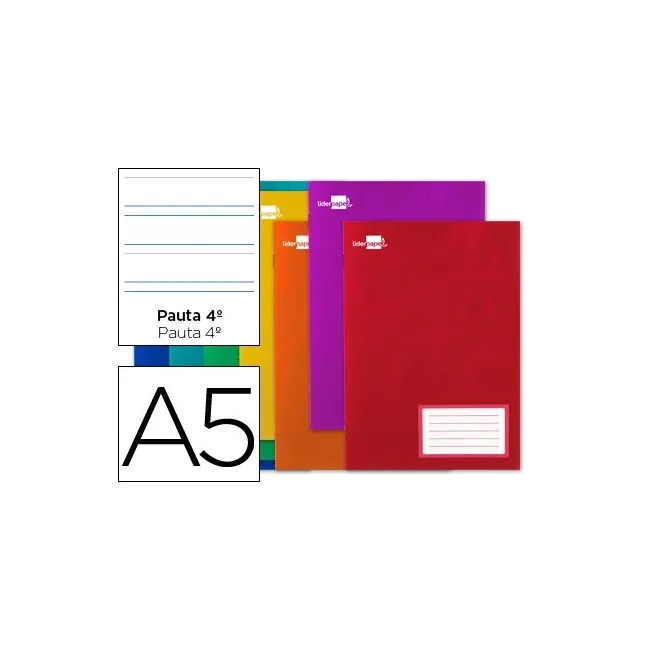 LIBRETA LIDERPAPEL WRITE A5 32 HOJAS 60G/M2CUADRO PAUTA 4ª 3.5MM CO...