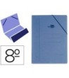 CARPETA LIDERPAPEL GOMAS OCTAVO BOLSA CARTON COMPACTO AZUL
