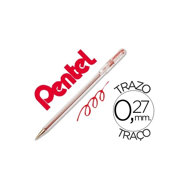 BOLIGRAFO PENTEL BK-77 B ROJO