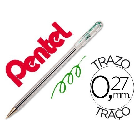 BOLIGRAFO PENTEL BK-77 D VERDE