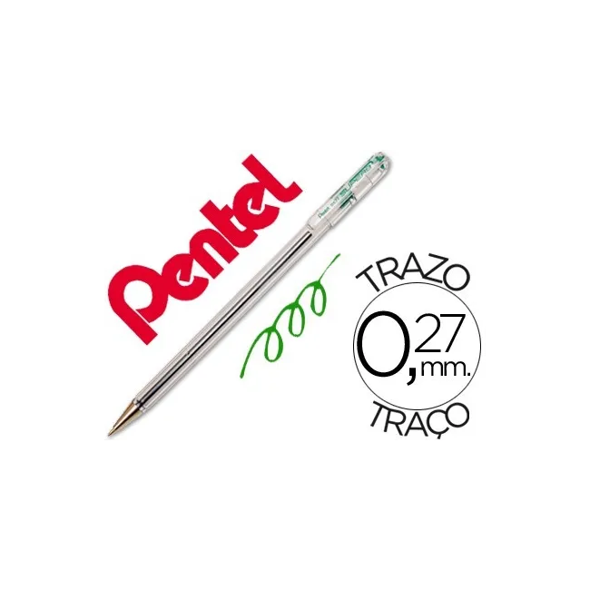 BOLIGRAFO PENTEL BK-77 D VERDE