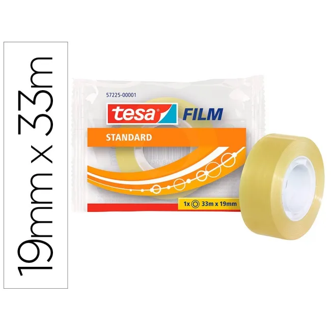 CINTA ADHESIVA TESA STANDARD 33 MT X 19 MM