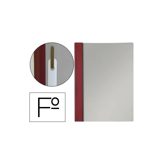 CARPETA DOSSIER FASTENER PVC ESSELTE FOLIO BURDEOS