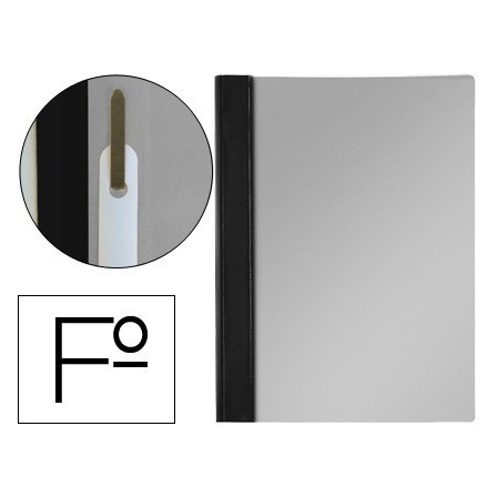 CARPETA DOSSIER FASTENER PVC ESSELTE FOLIO NEGRO