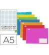 LIBRETA LIDERPAPEL WRITE A5 APAISADA 32H 60G/M2 CUADRO 3 MM CON MARGEN