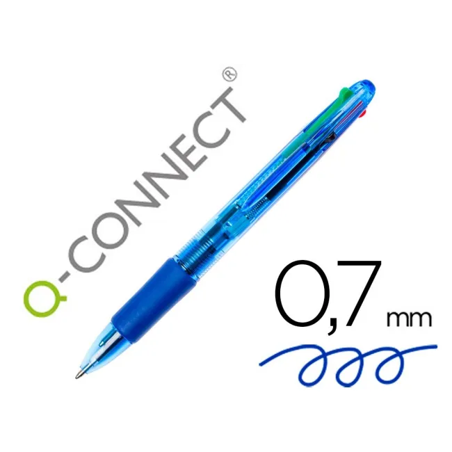 BOLIGRAFO Q-CONNECT 4 EN 1 TINTA 4 COLORES RETRACTIL -CON SUJECION ...