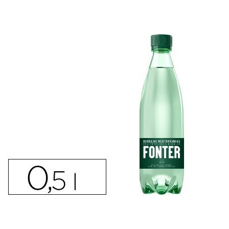 AGUA MINERAL NATURAL CON GAS FONTER BOTELLA DE 500ML