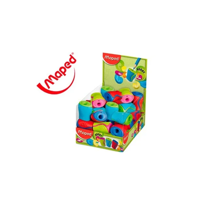 SACAPUNTAS PLASTICO MAPED BOOGY 1 USO CON DEPOSITO COLORES SURTIDOS
