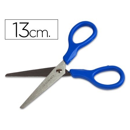TIJERA ESCOLAR Q-CONNECT INOXIDABLE 5" -13 CM