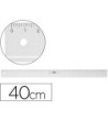 REGLA MOR 40 CM PLASTICO TRANSPARENTE