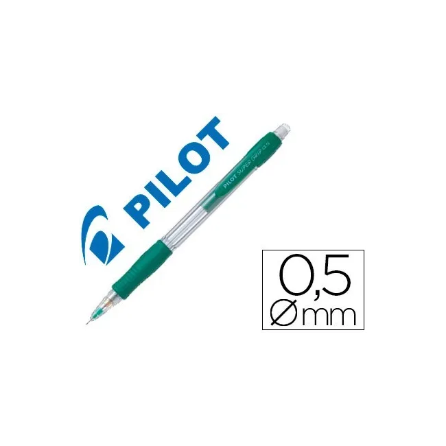 PORTAMINAS PILOT SUPER GRIP VERDE 0,5 MM SUJECION DE CAUCHO