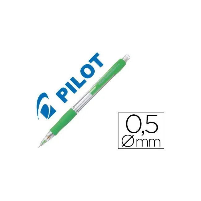 PORTAMINAS PILOT SUPER GRIP VERDE CLARO 0,5 MM SUJECION DE CAUCHO