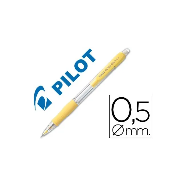 PORTAMINAS PILOT SUPER GRIP AMARILLO 0,5 MM SUJECION DE CAUCHO