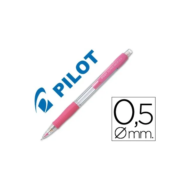 PORTAMINAS PILOT SUPER GRIP ROSA 0,5 MM SUJECION DE CAUCHO