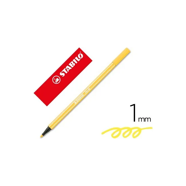 ROTULADOR STABILO ACUARELABLE PEN 68 AMARILLO 1 MM