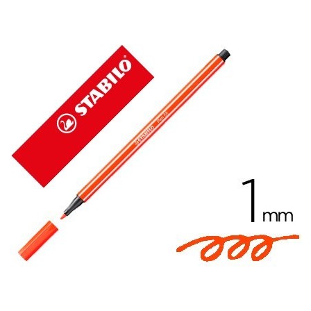 ROTULADOR STABILO ACUARELABLE PEN 68 BERMELLON 1 MM