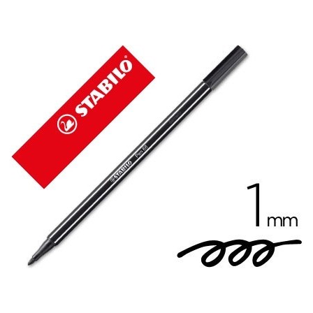 ROTULADOR STABILO ACUARELABLE PEN 68 NEGRO 1 MM