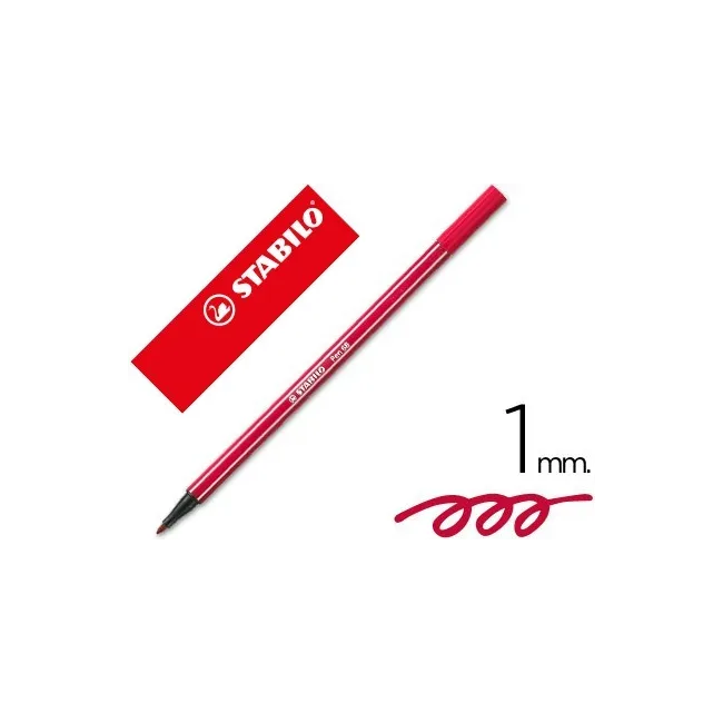 ROTULADOR STABILO ACUARELABLE PEN 68 ROJO OSCURO 1 MM