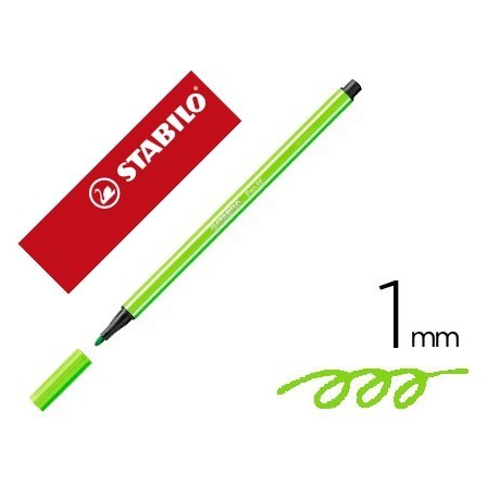 ROTULADOR STABILO ACUARELABLE PEN 68 VERDE PRADO 1 MM