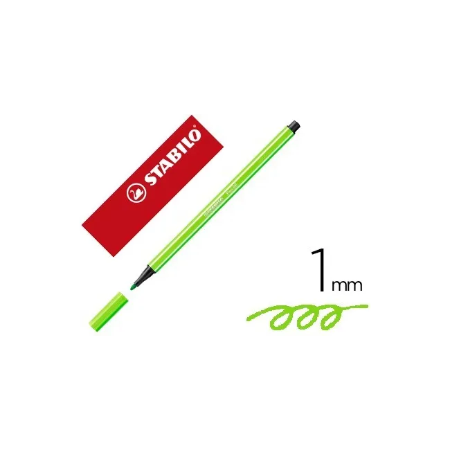 ROTULADOR STABILO ACUARELABLE PEN 68 VERDE PRADO 1 MM