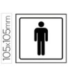 PICTOGRAMA SYSSA SEÑAL DE ASEOS CABALLEROS EN PVC 105X105 MM