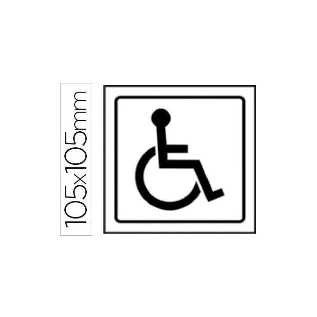 PICTOGRAMA SYSSA SEÑAL DE MINUSVALIDOS EN PVC 105X105 MM