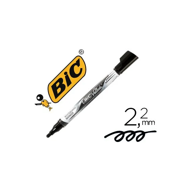 ROTULADOR BIC VELLEDA LIQUID POCKET PUNTA REDONDA 2,2 MM NEGRO