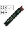 MINAS FABER GRAFITO 9063 0,3 MM HB -ESTUCHE DE 12 MINAS