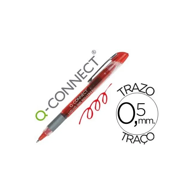 ROTULADOR Q-CONNECT ROLLER BALL ROJO 0,5 MM