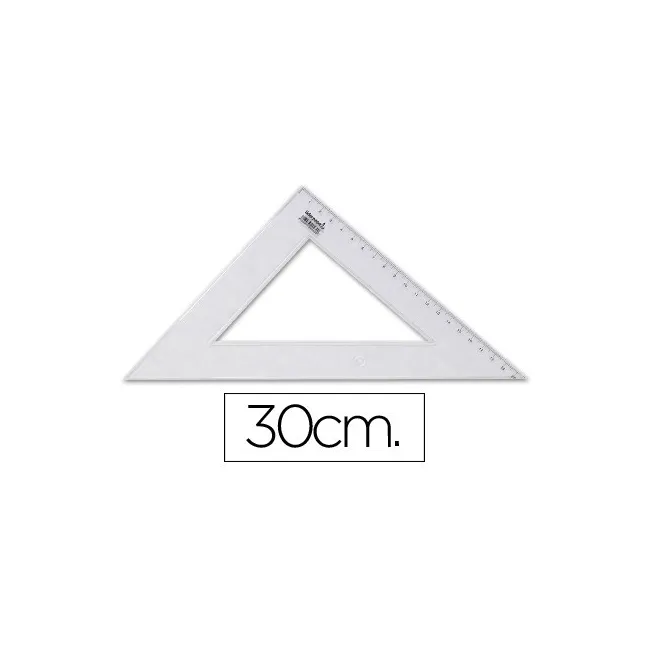 ESCUADRA LIDERPAPEL 30 CM PLASTICO CRISTAL