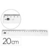 REGLA LIDERPAPEL PLASTICO IRROMPIBLE TRANSPARENTE 20 CM
