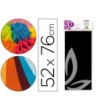 PAPEL SEDA LIDERPAPEL 52X76CM 18G/M2 BOLSA DE 5 HOJAS NEGRO