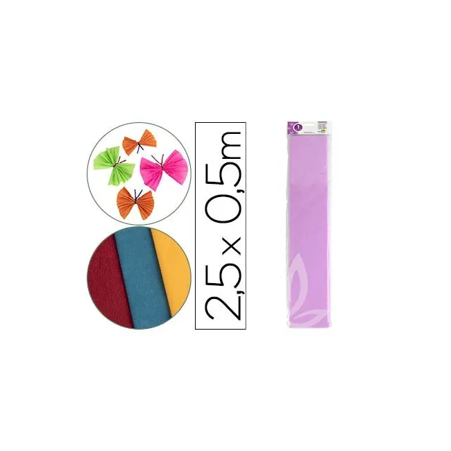 PAPEL CRESPON LIDERPAPEL 50 CM X 2.5M 34G/M2 LILA