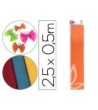 PAPEL CRESPON LIDERPAPEL 50 CM X 2.5M 34G/M2 NARANJA CLARO