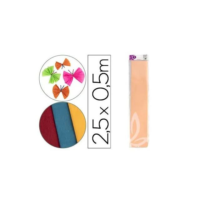 PAPEL CRESPON LIDERPAPEL 50 CM X 2.5M 34G/M2 SALMON