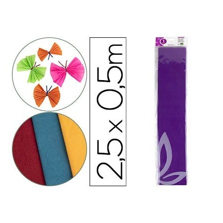 PAPEL CRESPON LIDERPAPEL 50 CM X 2.5M 34G/M2 VIOLETA
