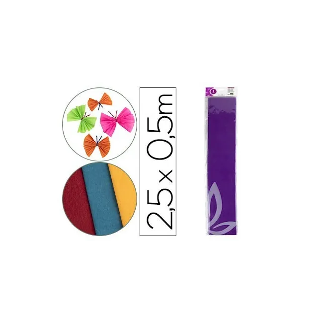PAPEL CRESPON LIDERPAPEL 50 CM X 2.5M 34G/M2 VIOLETA