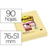 BLOC DE NOTAS ADHESIVAS QUITA Y PON POST-IT SUPER STICKY 51X76 MM C...