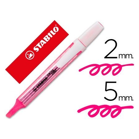 ROTULADOR STABILO MARCADOR FLUORESCENTE SWING COOL ROSA