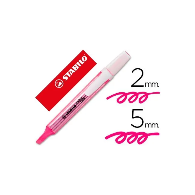 ROTULADOR STABILO MARCADOR FLUORESCENTE SWING COOL ROSA