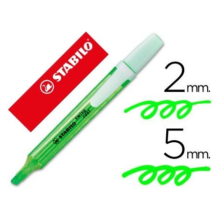 ROTULADOR STABILO MARCADOR FLUORESCENTE SWING COOL VERDE