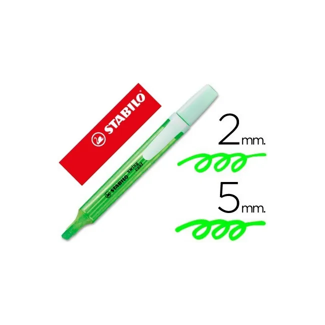 ROTULADOR STABILO MARCADOR FLUORESCENTE SWING COOL VERDE