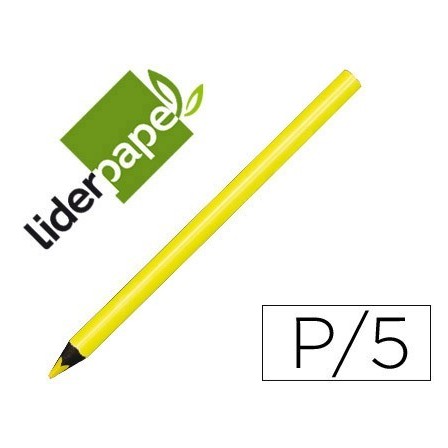 LAPICES DE COLORES LIDERPAPEL JUMBO NEON AMARILLO