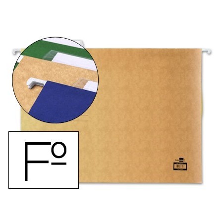 CARPETA COLGANTE LIDERPAPEL FOLIO KRAFT