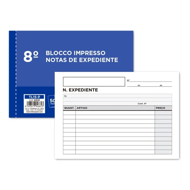 TALONARIO LIDERPAPEL NOTAS DE EXPEDIENTE OCTAVO DUPLO -TEXTO EN POR...